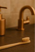 Load image into Gallery viewer, bambushambahari_bamboo toothbrush_beež