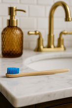 Load image into Gallery viewer, bambushambahari_bamboo toothbrush_sinine
